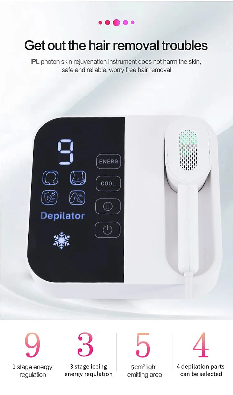 TonicBelt™ IPL Laser Hair Removal Device with Cooling System